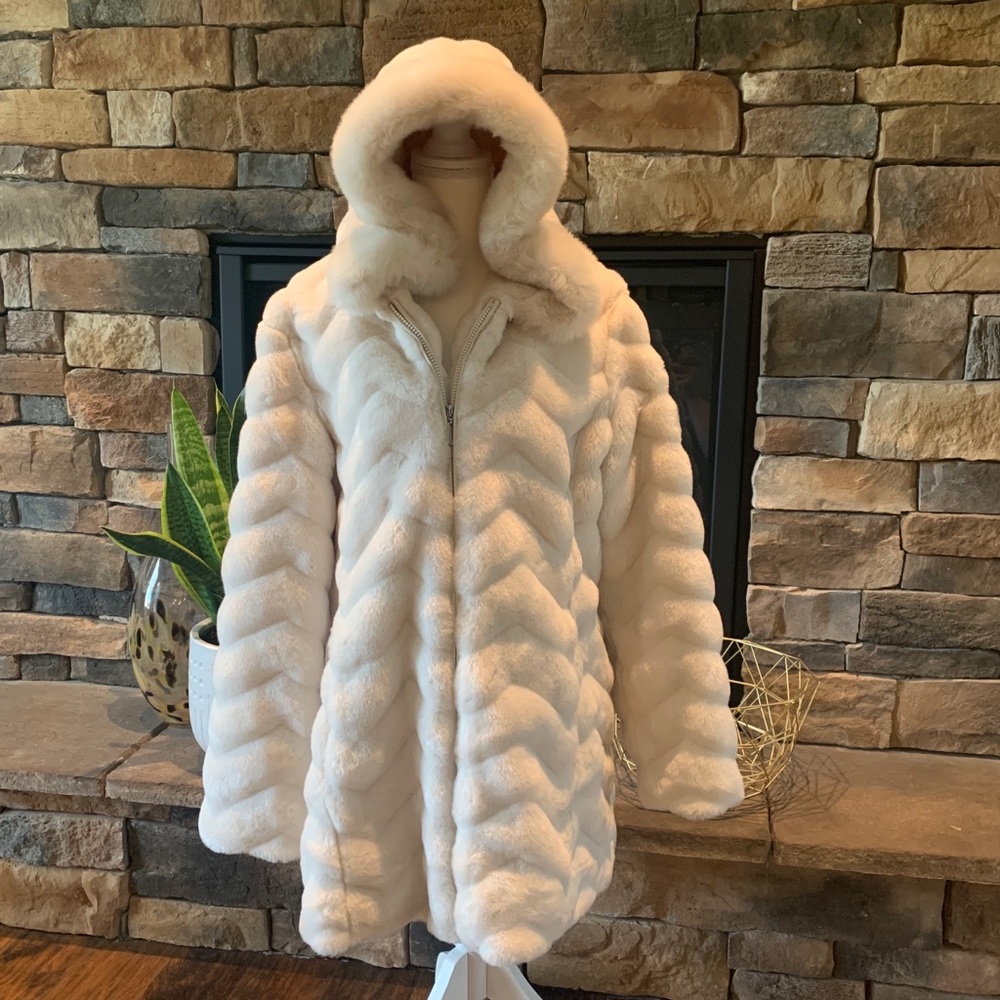 Liz Claiborne Faux Fox Jacket